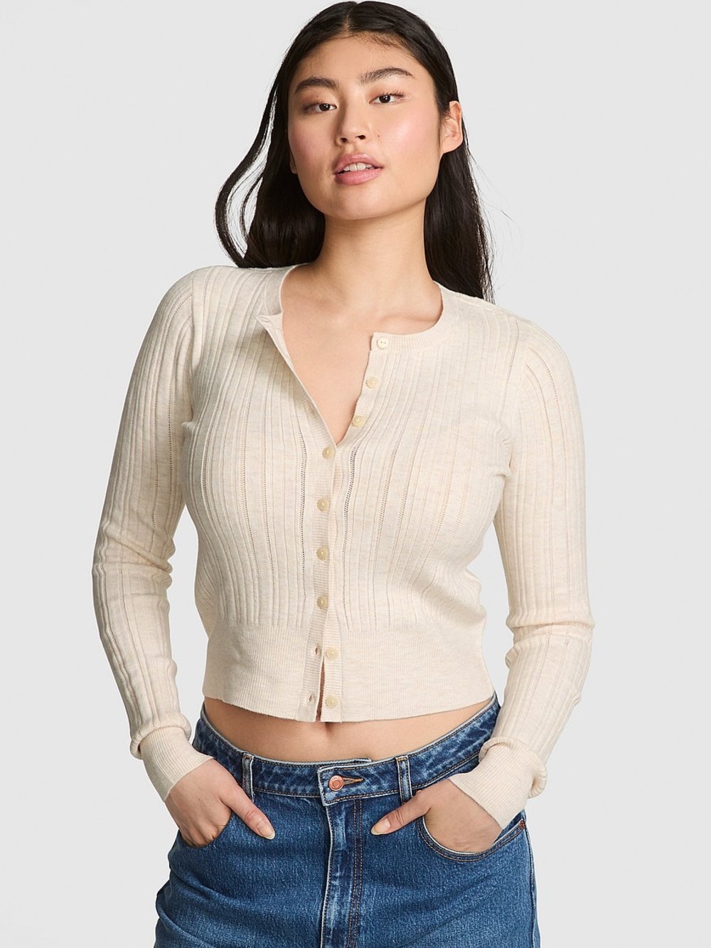 NWOT VS Pink Button Down Cardigan